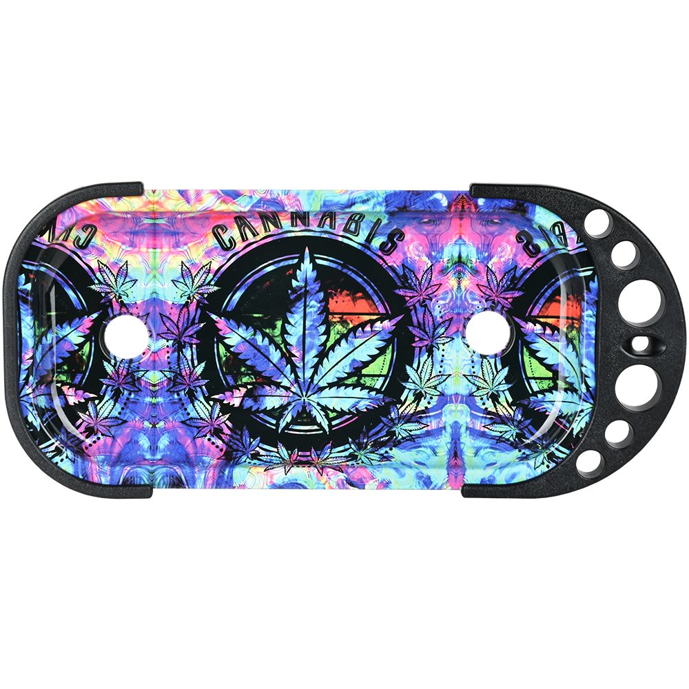 Elevated Metal Rolling Tray & Cone Loader Kit – Tie Dye Leaf