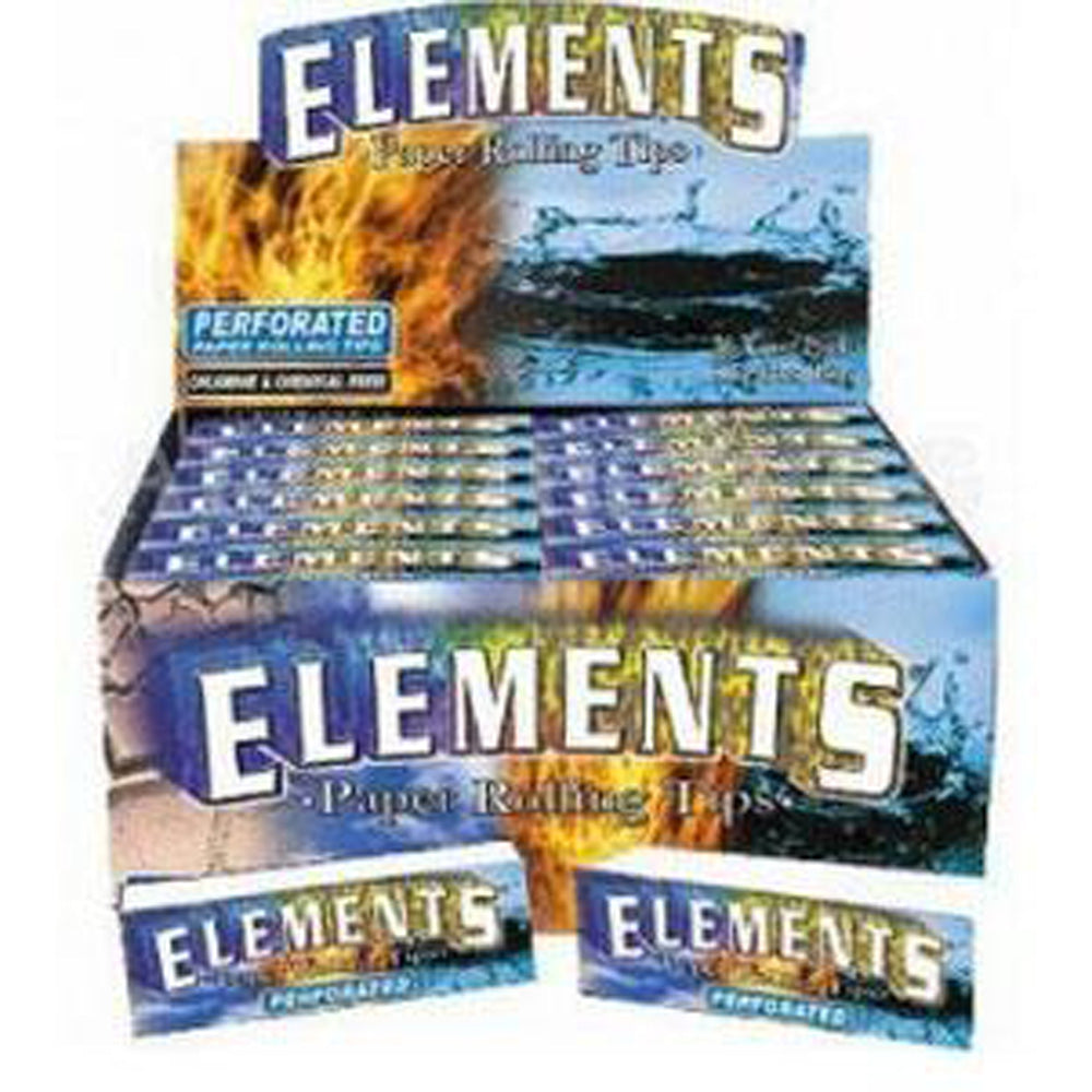 Elements Perforated Paper Rolling Tips Display (50 Tips Per Pack) – 50pk