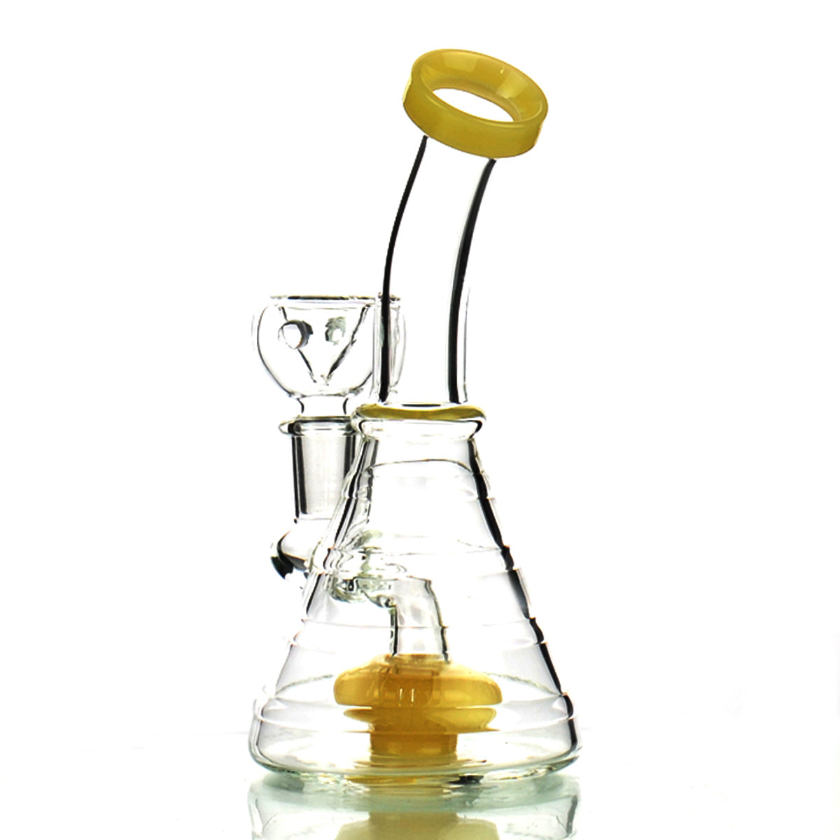 6-Inch Conical Ring Body Bong with Round Perc - Image 4