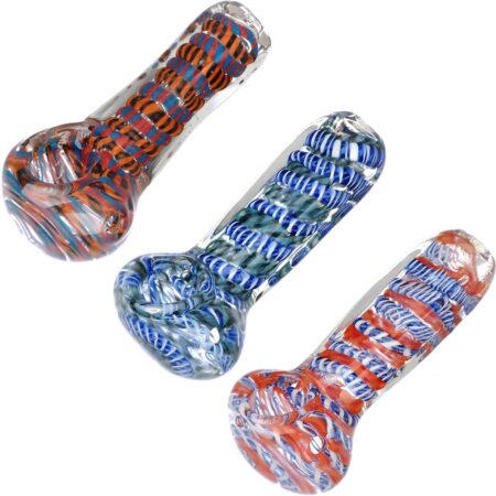 End Of My Rope Square Stem Glass Spoon Pipe – 3.5″ / Colors Vary