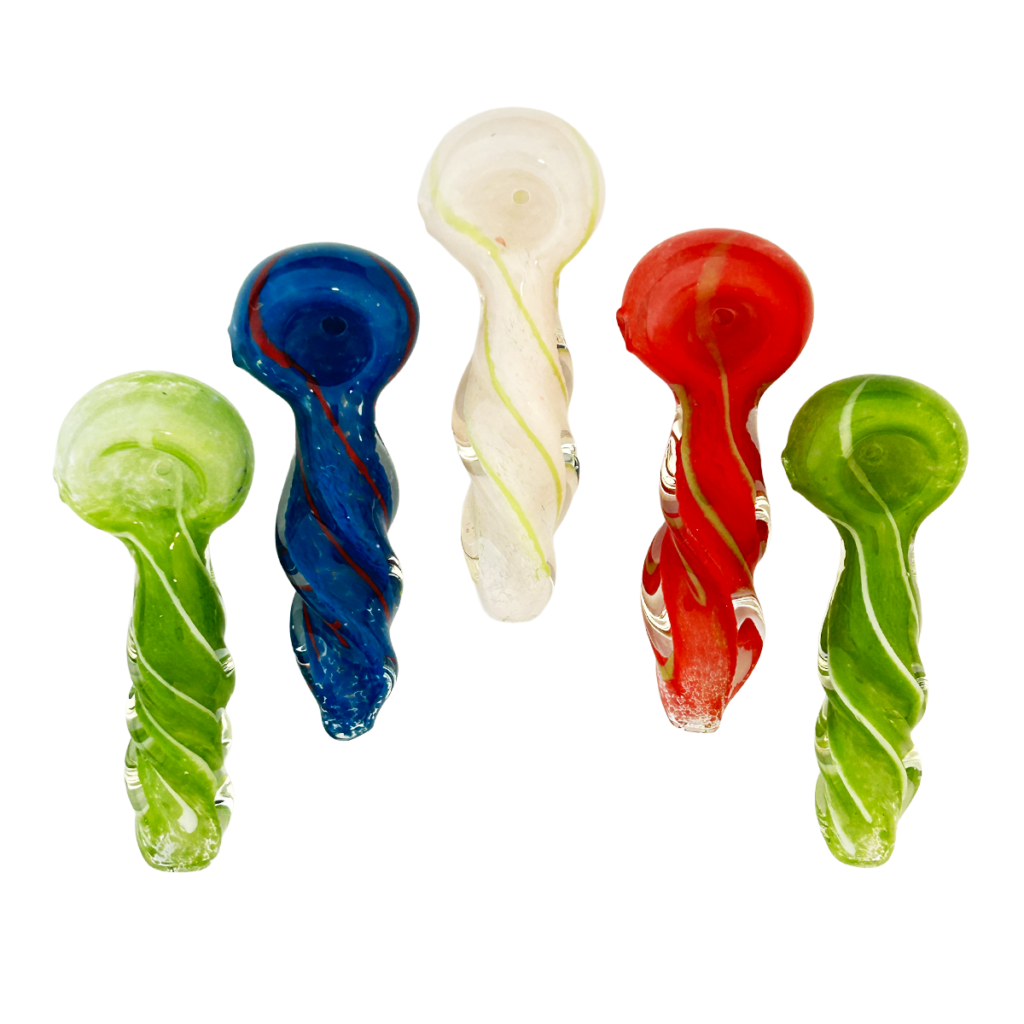 3.5 Inch Twisted Borosilicate Glass Hand Pipe