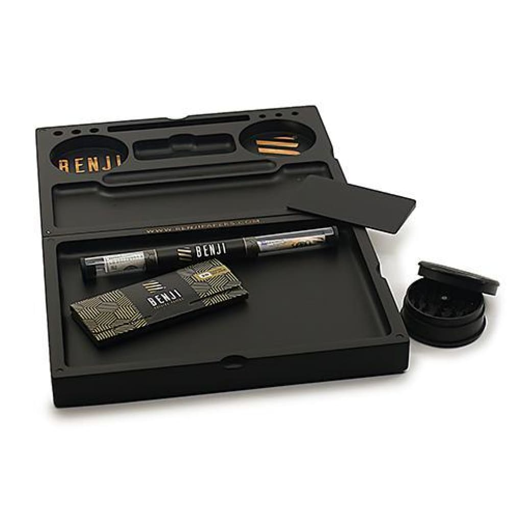 Benji Bankroll Two Piece Bamboo Tray in Black