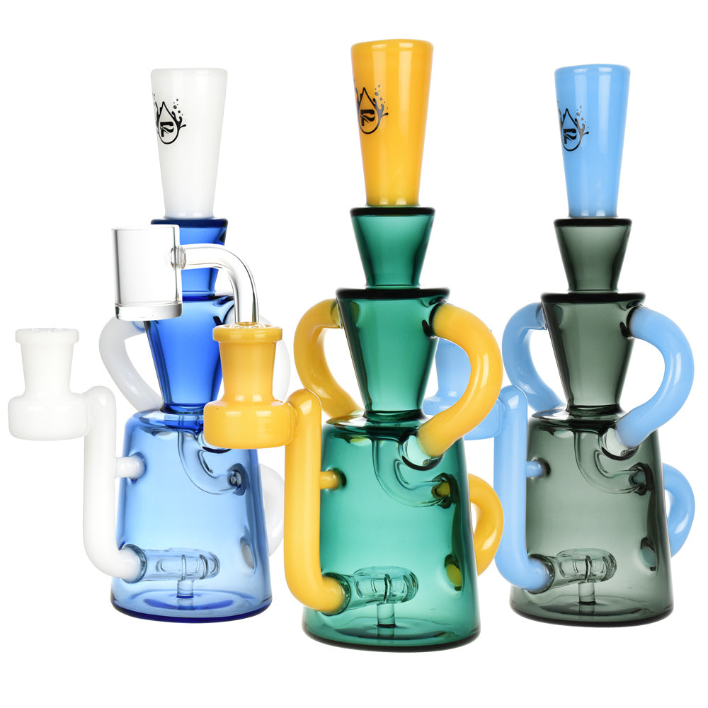 Pulsar Bi Color Recycler Rig – 8.25″ / 14mm F / Colors Vary