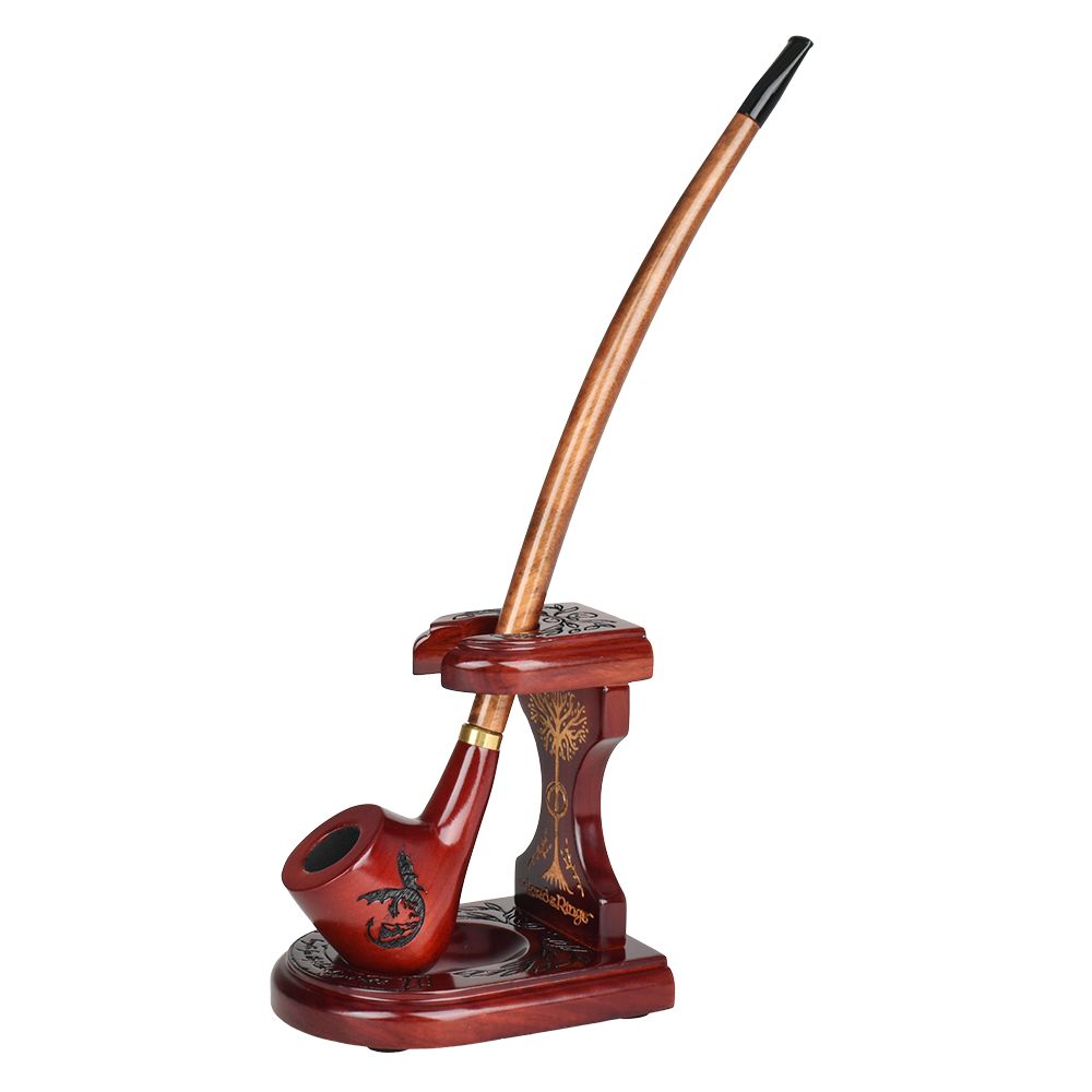 Pulsar Shire Pipes x LoTR SMAUG Pipe & MIDDLE-EARTH Pipe Stand Bundle – 11.5″