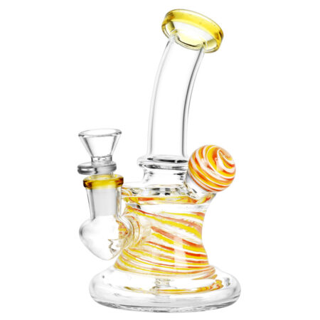 Candy Ribbon Marble Glass Water Pipe - 7"/14mm F/Colors Vary