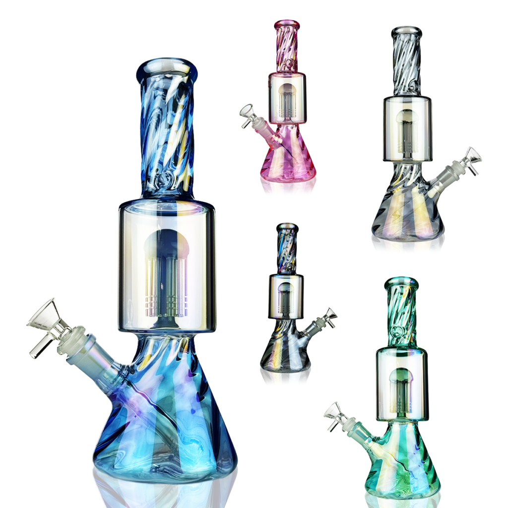 11″ Electroplated Tree Perc Beaker Water Pipe