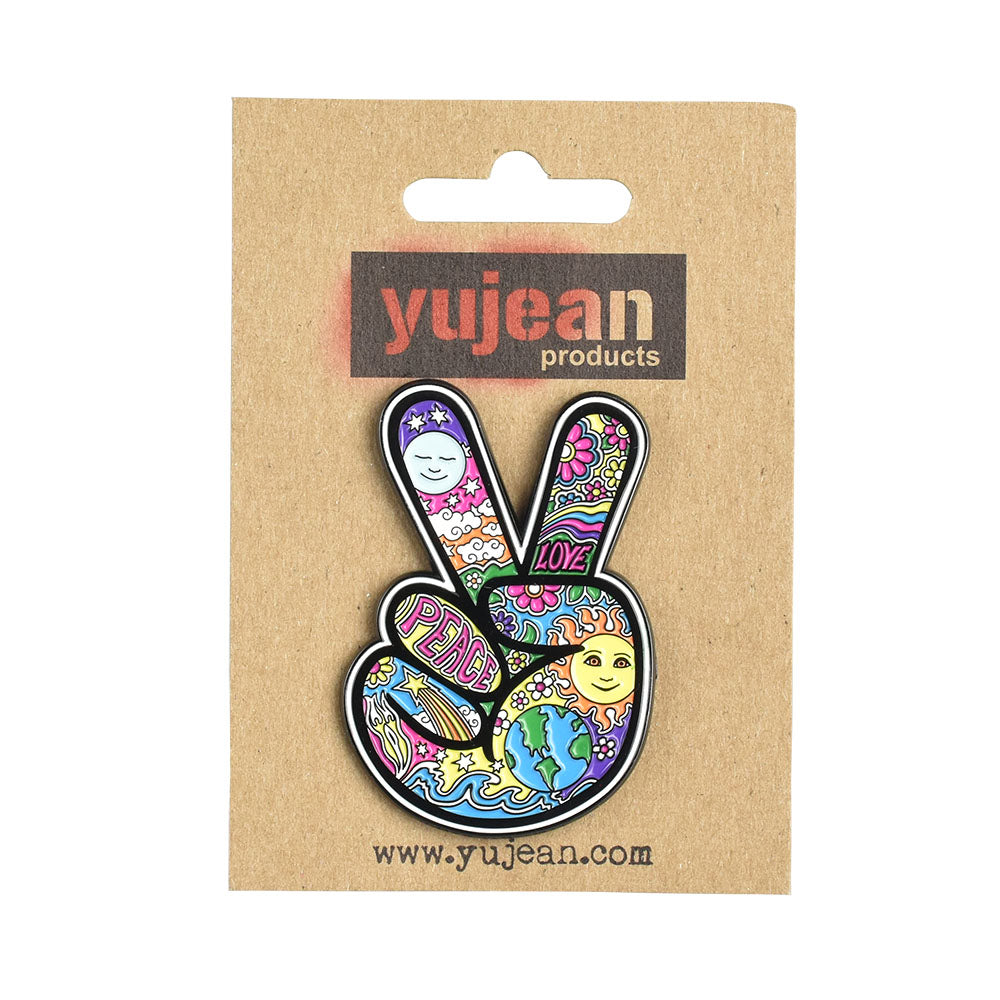 Dan Morris Peace Fingers Enamel Pin – 2″x1.3″