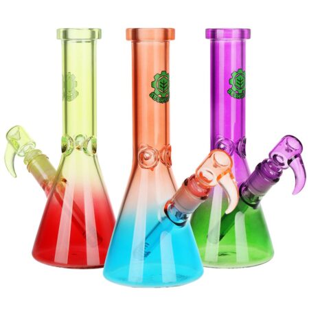 SeshGear Straight Neck Ombre Beaker Glass Water Pipe – 10″ / 1