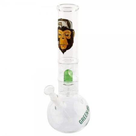 Greenline Glass Water Pipe with Monkey Face Decal