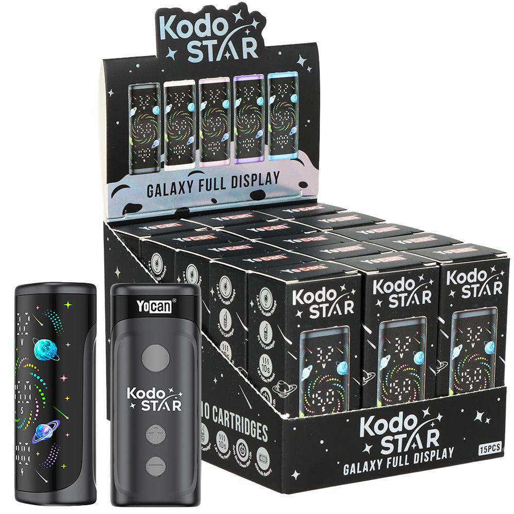 15CT DISPLAY – Yocan Kodo Star 510 Box Mod – 400mAh / Assorted Colors