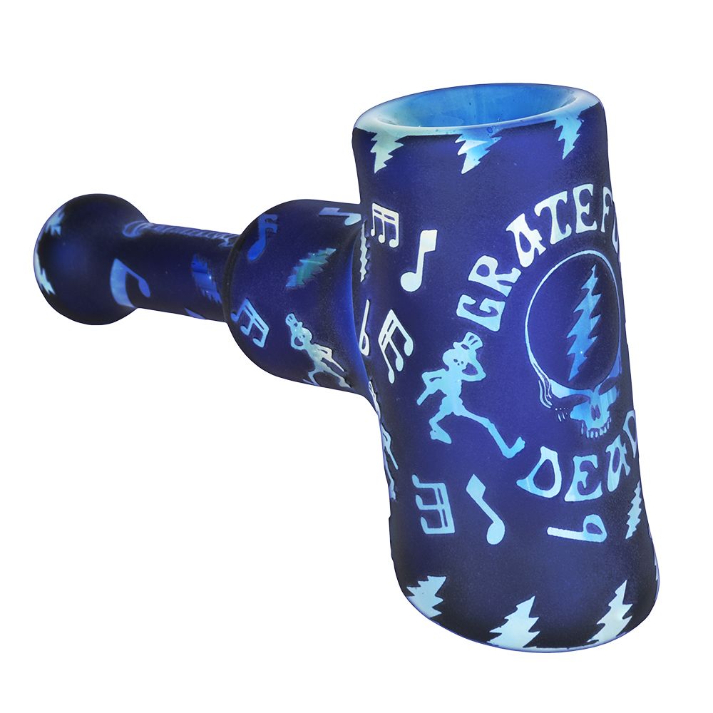 Grateful Dead x Pulsar Ethereal Music Etched Glass Hammer Bubbler – 5″