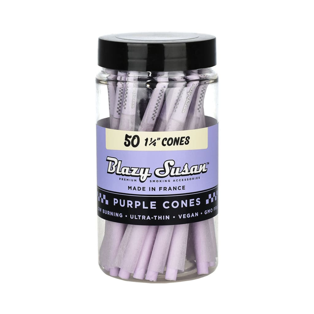 Blazy Susan Purple Pre-rolled Cones – 50 Ultra Thin Papers – 1 1/4″