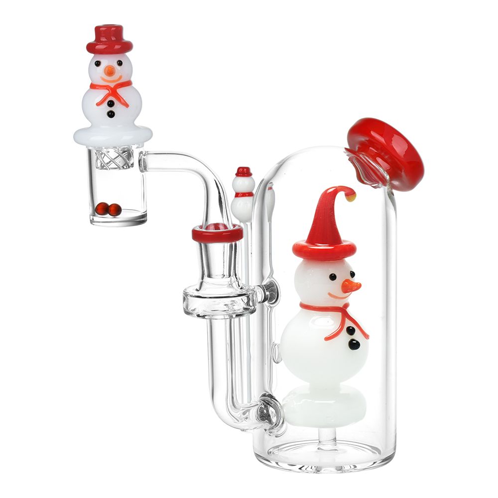 Smiling Snowman Glass Dab Rig Set – 6″ / 14mm F