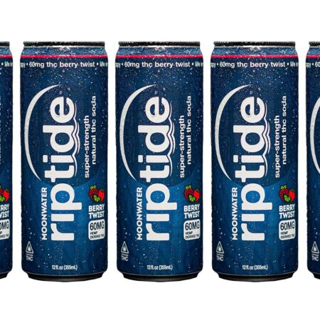 Moonwater Riptide Natural Hemp-Derived D9 THC Infused Soda | 12oz | 60mg | 24ct Case