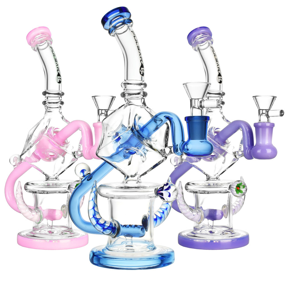Pulsar Tesseract Water Pipe – 9.75″/14mm F/Colors Vary