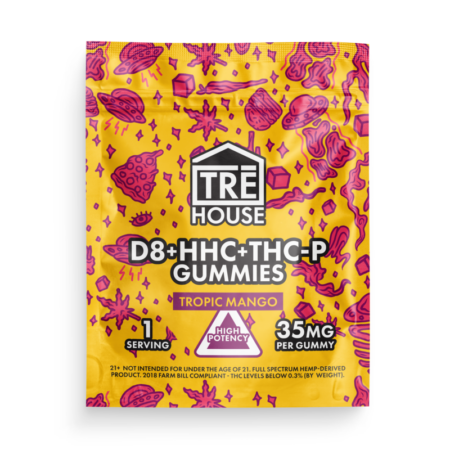 Sample - Gummies - Delta 8 w/ HHC & THC-P - Tropic Mango - 1ct