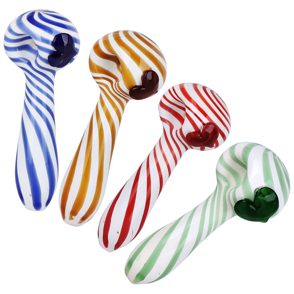 Vortex Of The Heart Glass Spoon Pipe – 5″ / Colors Vary