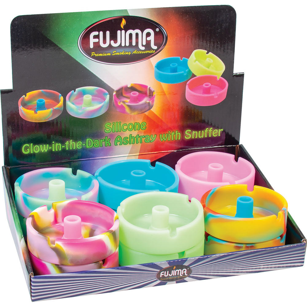 Fujima Glow Silicone Snuffer Ashtray – 3.5″ / 12pcs