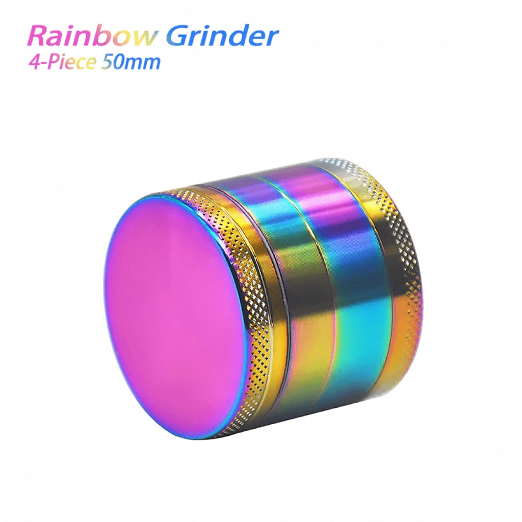 Waxmaid 4-piece Rainbow Herb Grinder 50mm Aluminum Alloy