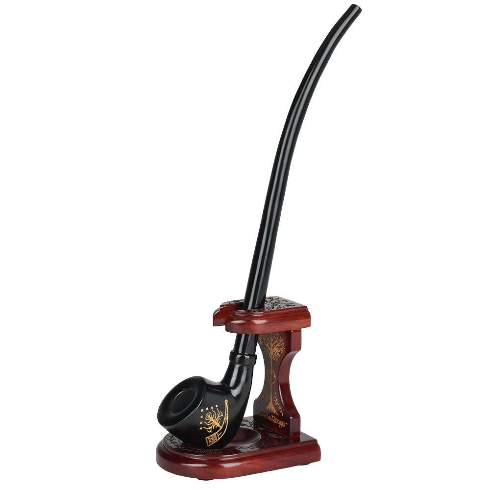 Pulsar Shire Pipes x LoTR BOROMIR Pipe & MIDDLE-EARTH Pipe Stand Bundle – 13″