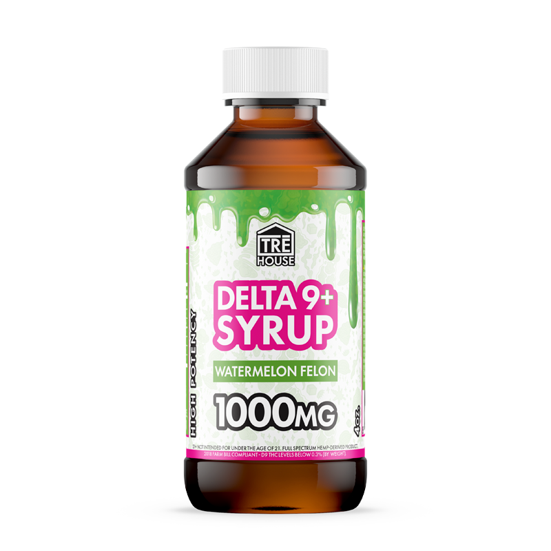 Syrup – Watermelon Felon – 1000mg – Delta 9+ – 4oz