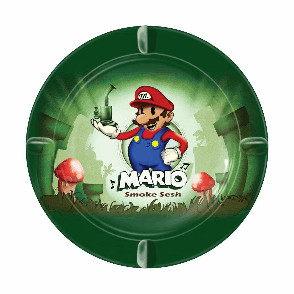 Mario Smoke Sesh Blazin’ Ashtray Metal