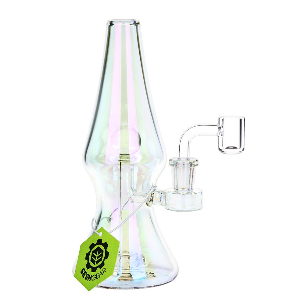 SeshGear Lava Lamp Electroplated Ombre Glass Dab Rig – 8″ / 14mm F