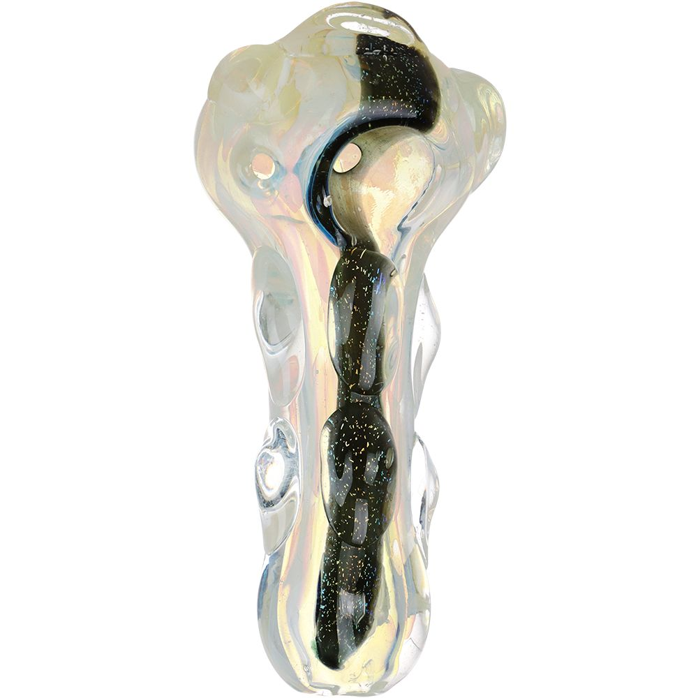 Bumpy Ride on the River Lethe Dichro Stripe Glass Spoon Pipe – 3.75″