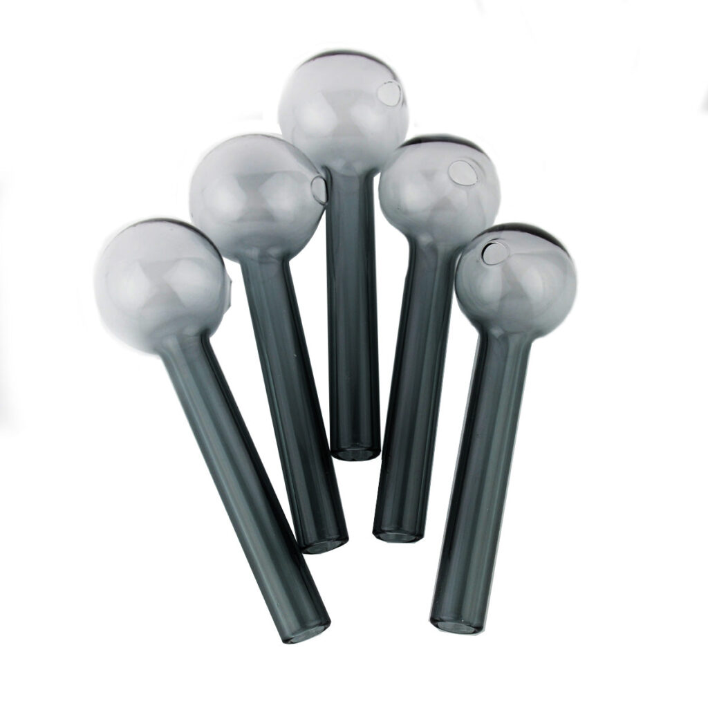 Compact Black Glass Oil Pipes – 25 Pack