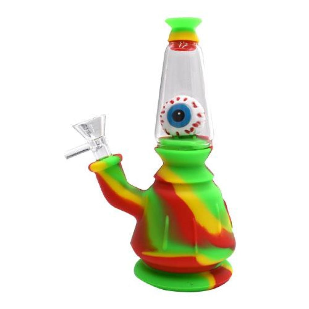 7eyeball Inspired Glass Hand Pipe with Intricate Detailing - 1 Count