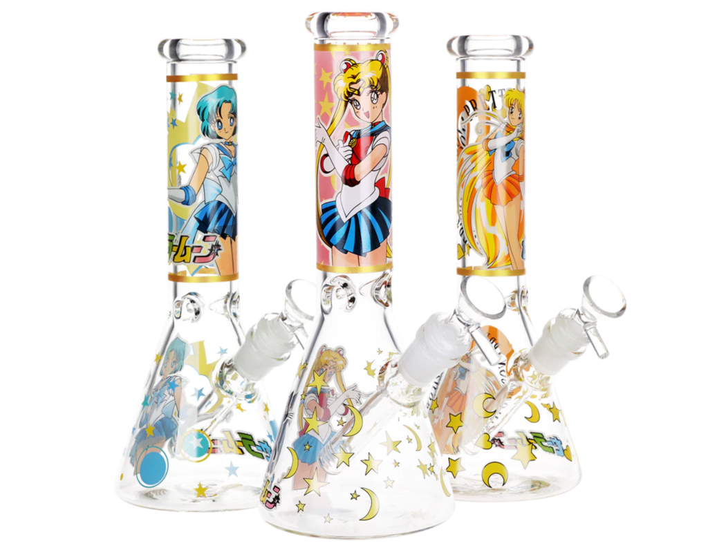 10″ Lunar Glow Beaker Water Pipe with 14mm Bowl
