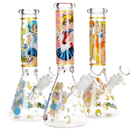 10" Lunar Glow Beaker Water Pipe with 14mm Bowl