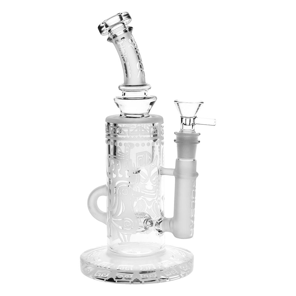 Pulsar Ancient Designs Sandblasted Klein Recycler Glass Water Pipe – 9″ / 14mm F