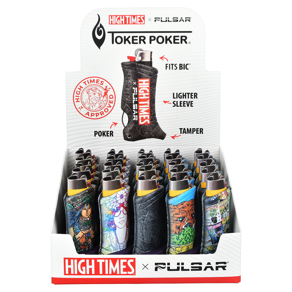 High Times x Pulsar Toker Poker Lighter Sleeve – Bic / 25pcs