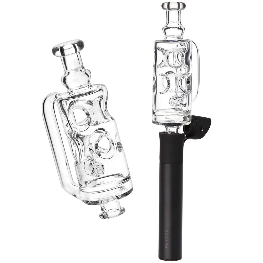 Pulsar Incycler Bubbler Glass Mouthpiece Attachment for Puffco Pivot – 4.3″ / Clear