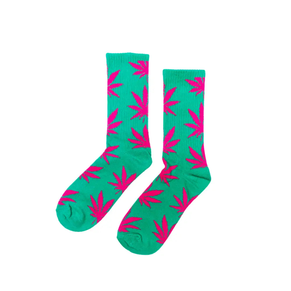 Pink Cannabis Leaf Socks – Comfortable, Stylish, Durable