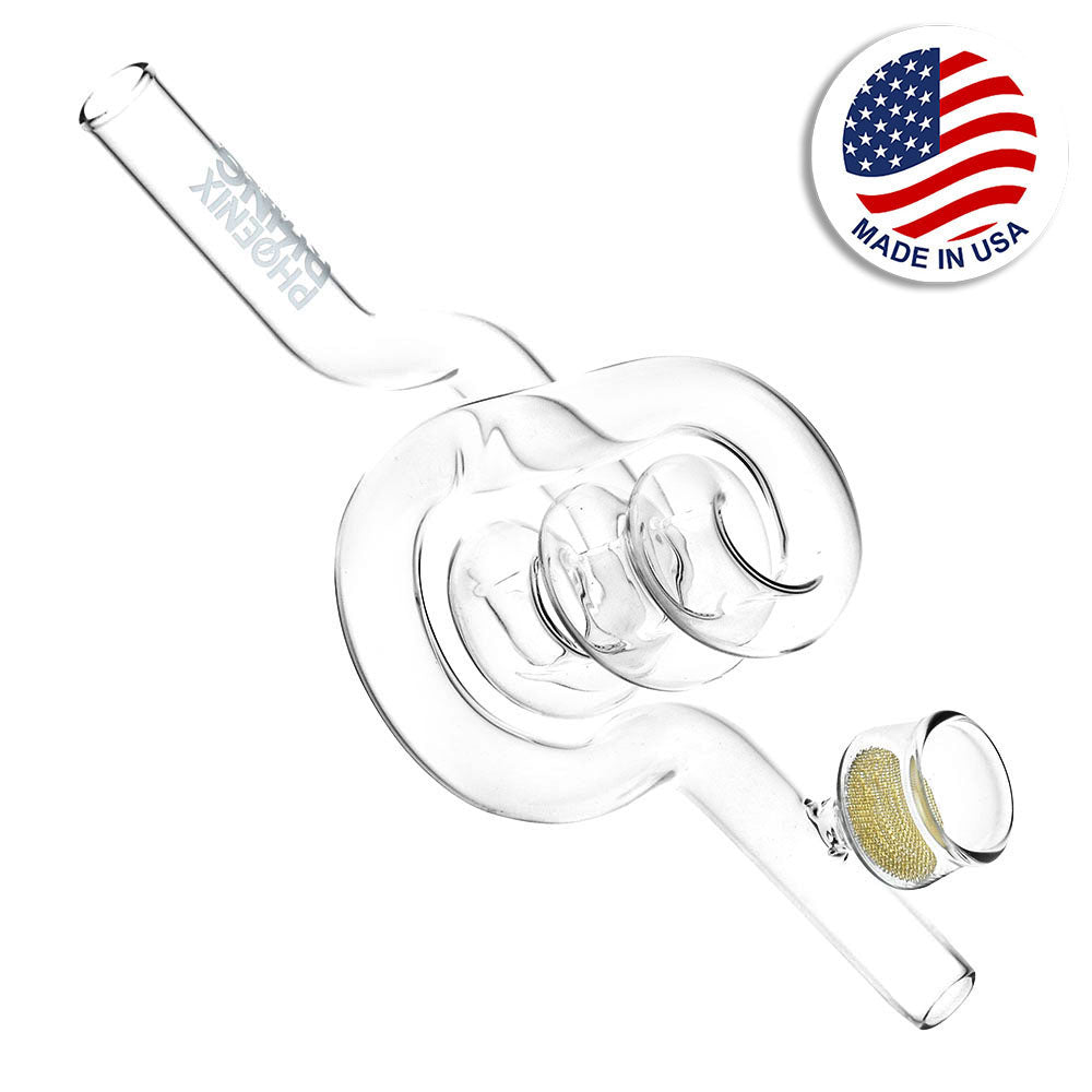 Phoenix Rising Upward Spiral Hand Pipe | 7″