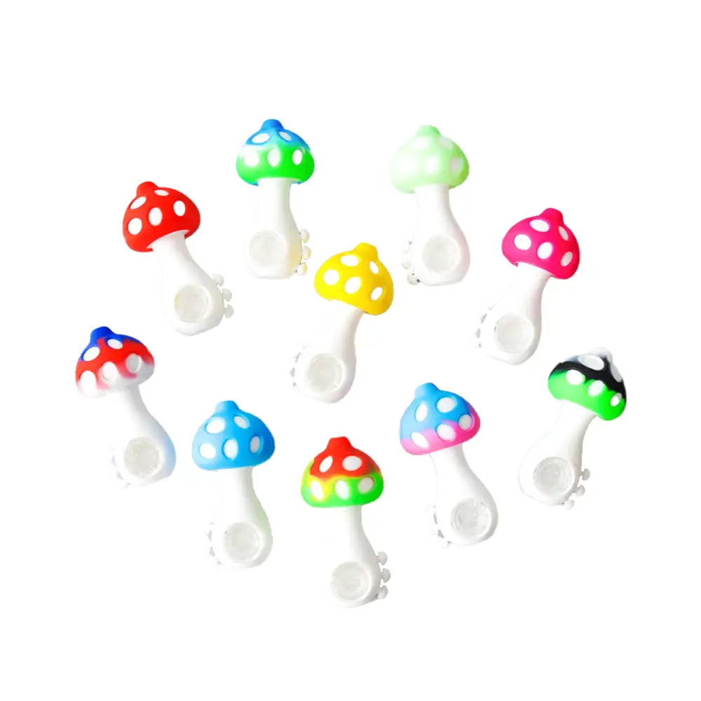Silicone Mushroom Hand Pipe Spoon for Ultimate Smoking Pleasure