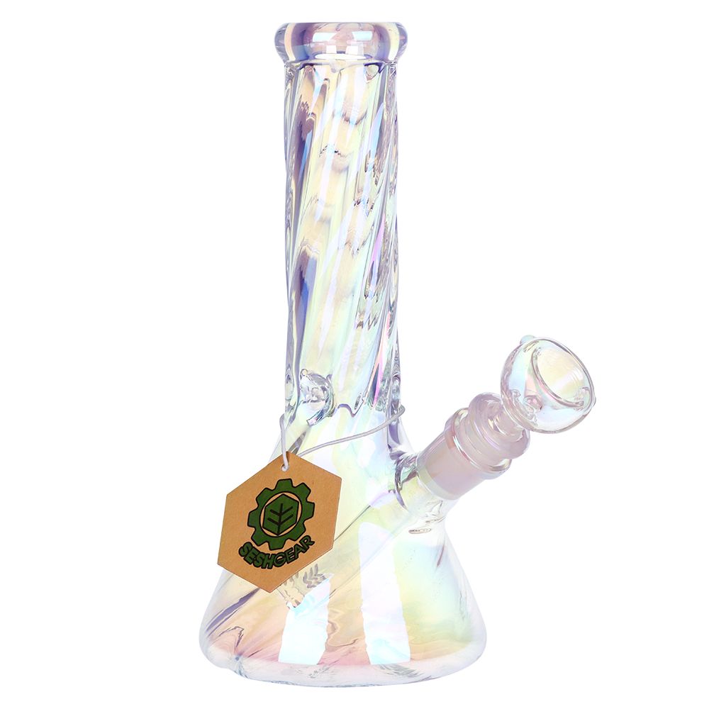 SeshGear Positive Twist Beaker Glass Water Pipe – 8.5″ / 14mm F