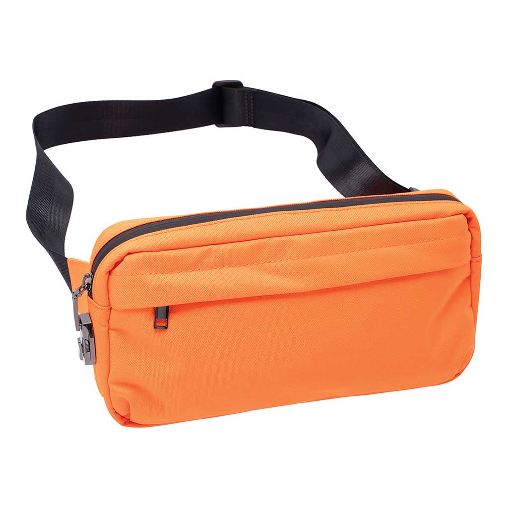 11.5IN X 5.5IN X 2IN SMELLPROOF SLING BAG - NEON ORANGE - Image 3
