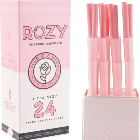 Rozy Pink Pre-Rolled Cones 1 1/4 – 24 Box