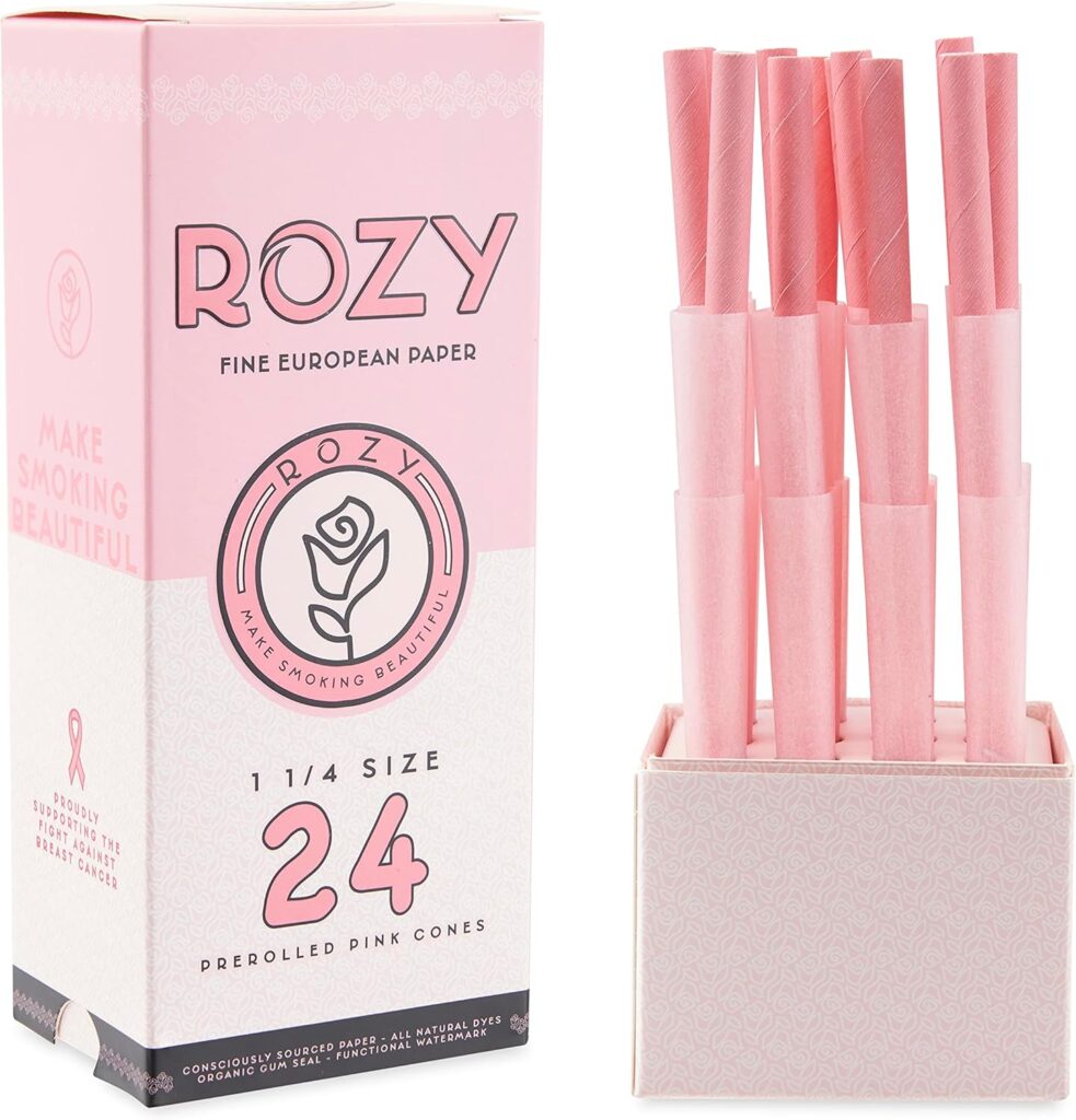 Rozy Pink Pre-Rolled Cones 1 1/4 – 24 Box