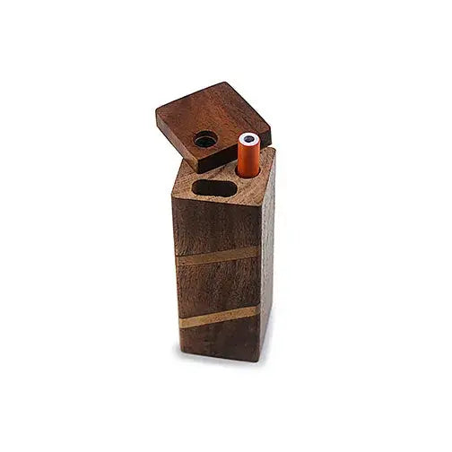 India Art Collection Handmade Wooden Striped Dugout w/ One Hitter