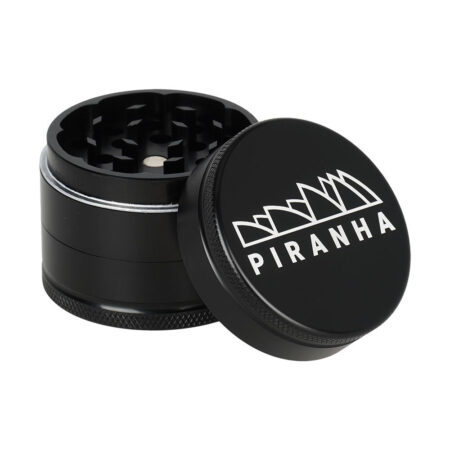 6CT BOX - Piranha Grind-and-Store Aluminum Grinder - 3pc / 2" / Black