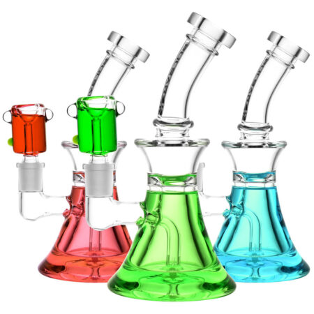 Pulsar Bell Glycerin Water Pipe w/ Bowl - 8"/14mm F/Colors Vary