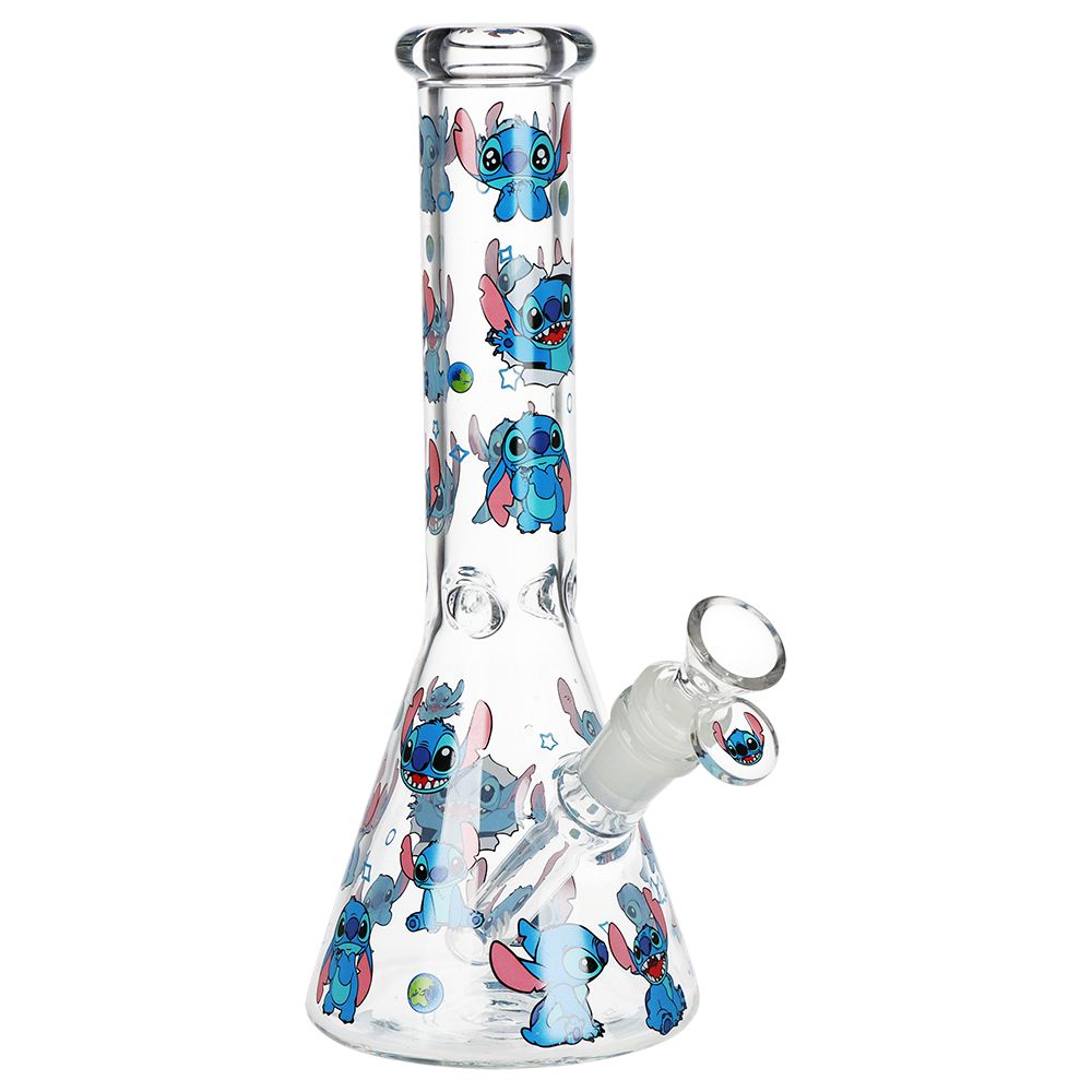 Lelo and Stitch Beaker Glass Water Pipe – 10″ / 14mm F