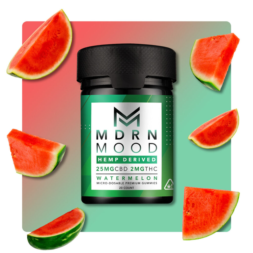 Watermelon – 25mg CBD / 2mg THC (20ct)
