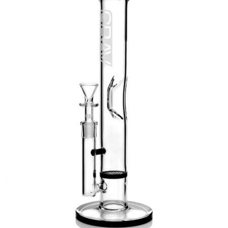 GRAV® Medium Straight Base w/ Disc Water Pipe - Black Accent