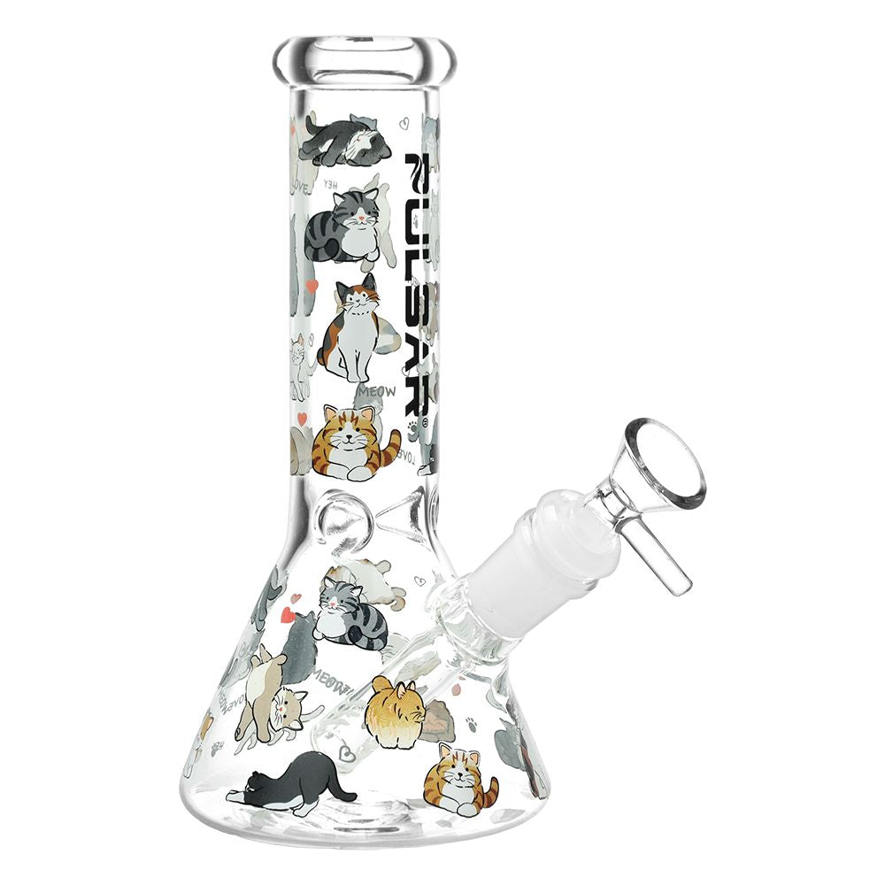 Pulsar Kitten Corral Beaker Glass Water Pipe – 7.75″