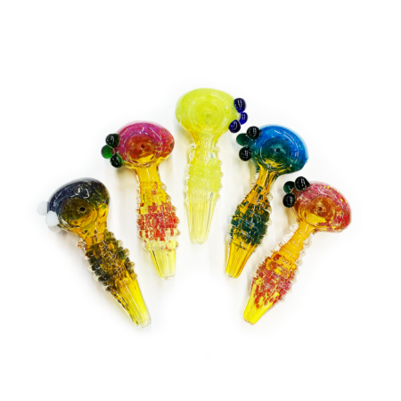 Fume Glass Frit Ring Hand Pipe – 4.5 Inch